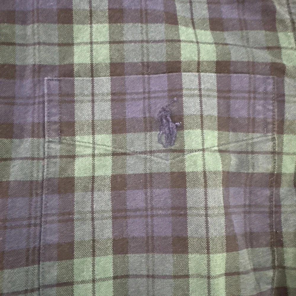 Polo Ralph Lauren‎ Mens Sz Large Slim Fit Oxford Cotton Shirt Blackwatch Plaid